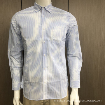 Camisa raya teñida hilo masculino